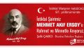 Başkan Çakıcı’nın 12 Mart İstiklal Marşı’mızın kabülünün 97. yıl dönümü mesajı