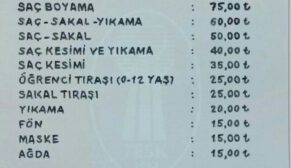 YENİ TRAŞ FİYAT TARİFESİ BELLİ OLDU