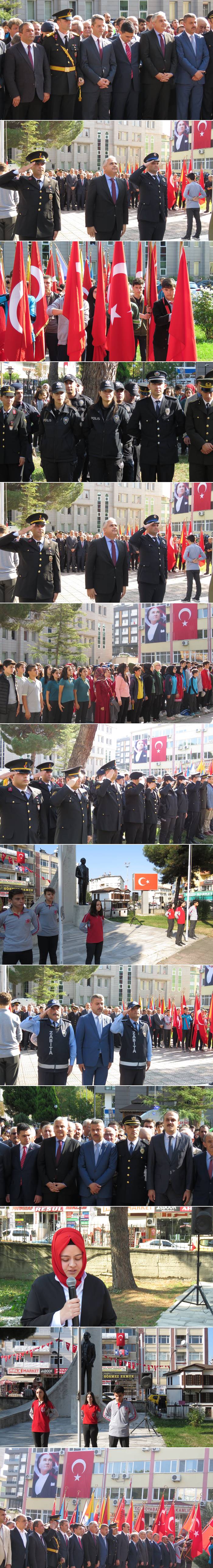 Boyabat’ta Cumhuriyet Bayramının 96. Yıl dönümü dolayısıyla Çelenk Sunma töreni düzenlendi.