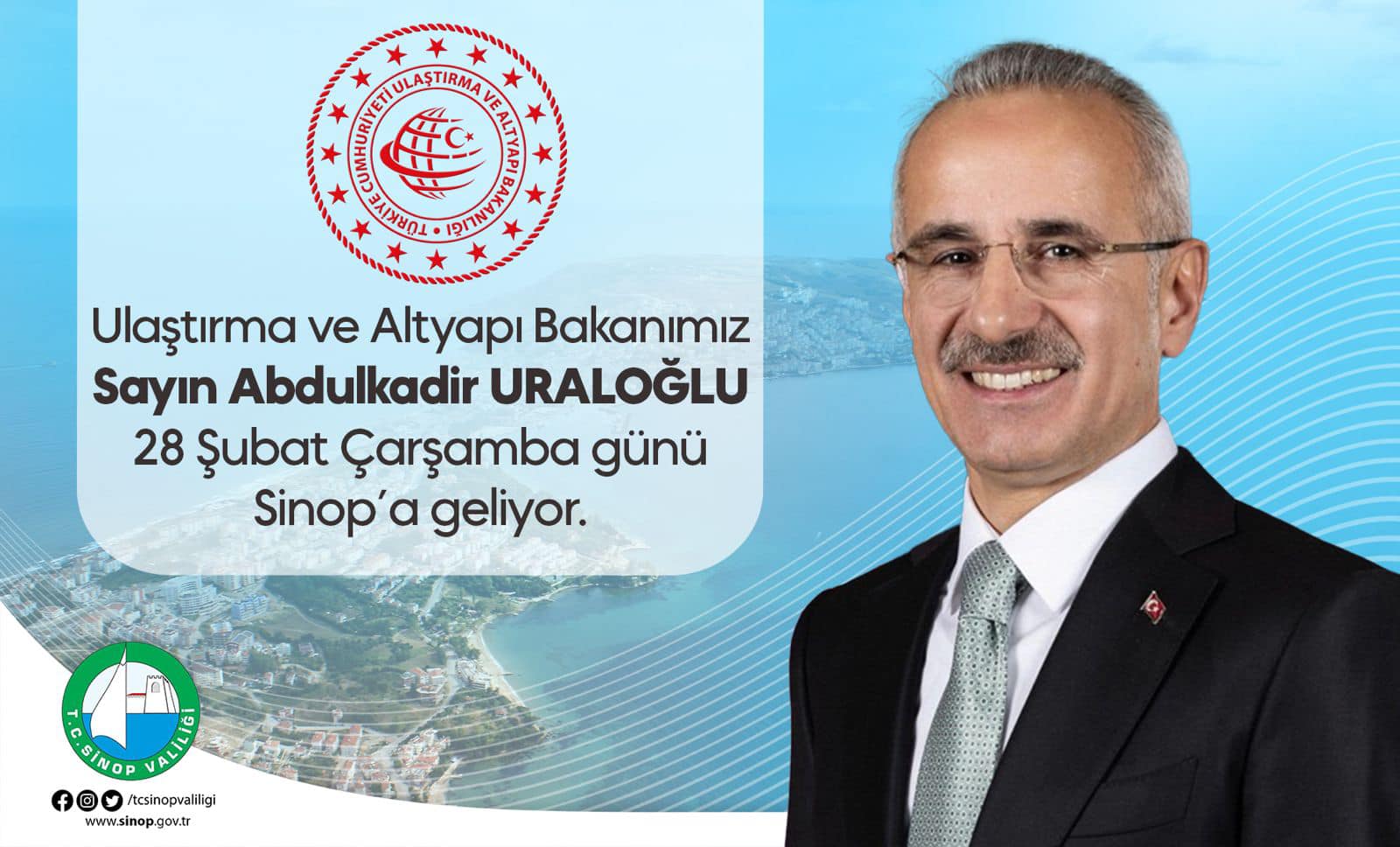 Ulaştırma Bakanı Sinop’a geliyor