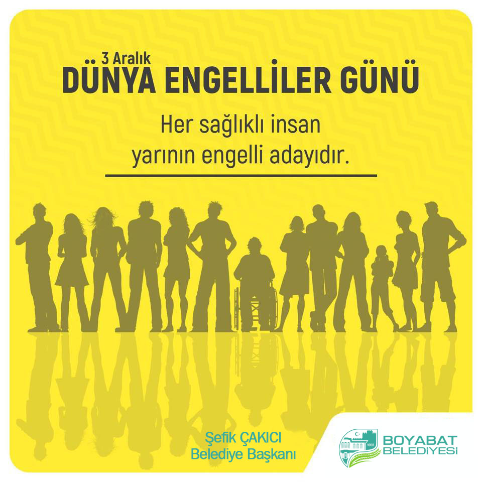 Başkan Çakıcı’dan “3 Aralık Dünya Engelliler Günü” Mesajı