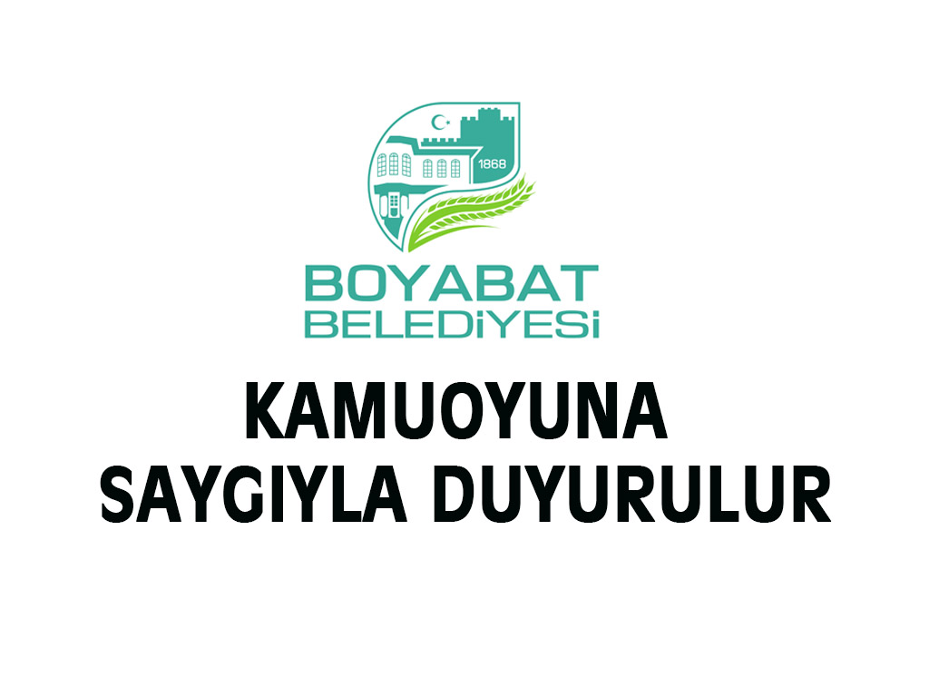 Boyabat Belediyesi kamuoyu açıklaması
