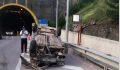Tünelde Çıkışında Feci Takla Attı