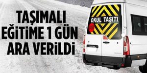 Taşımalı Eğitime 1 gün ara verildi