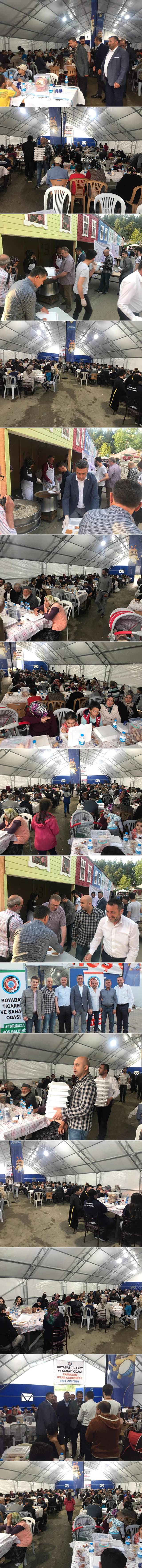 Boyabat TSO tarafından Ramazan ayı boyunca İnönü İlkokulu bahçesinde organize edilen iftar çadırında bu akşam Turkcell tarafından iftar yemeği ikram edildi.