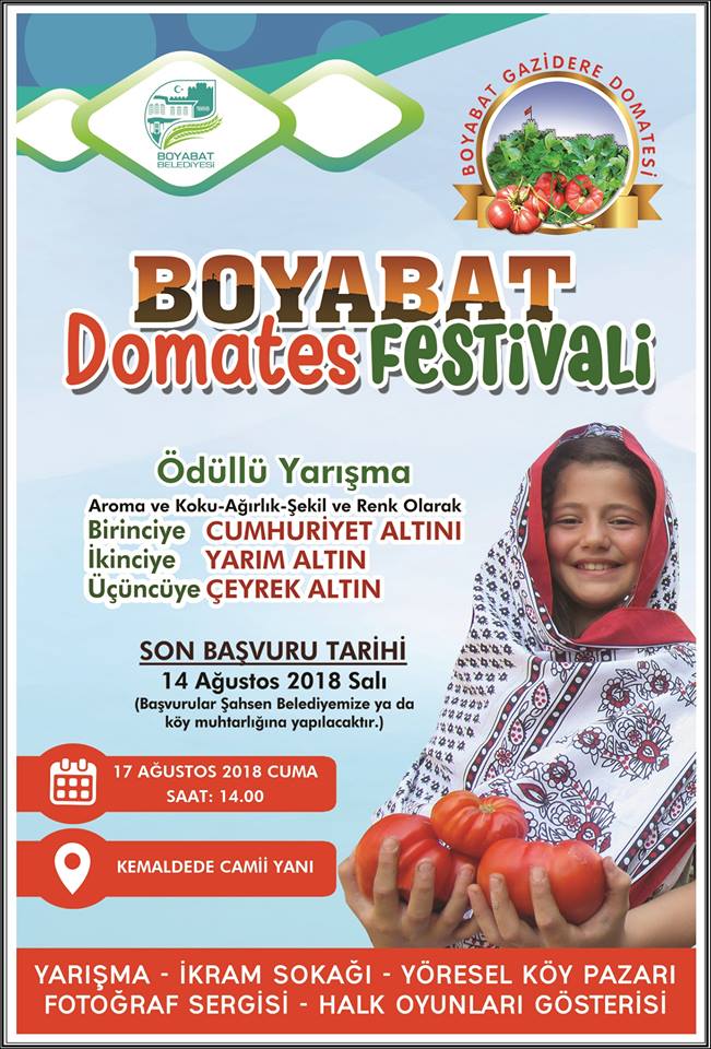 Boyabat Domates Festivaline Davetlisiniz