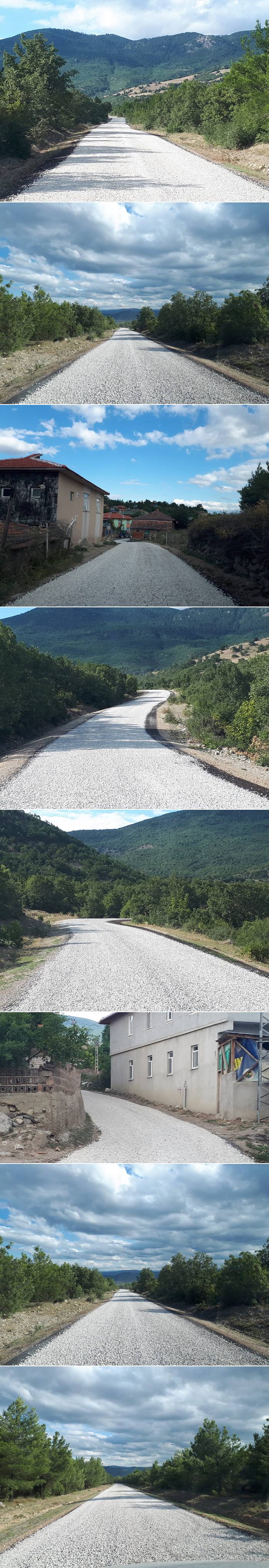 Eğlence köyü-Marufalınca köyü grup yolu 1.kat 7.O km asfalt çalışmalası tamamlandı. 