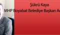Şükrü Kaya MHP Boyabat Belediye Başkan Adayı Oldu