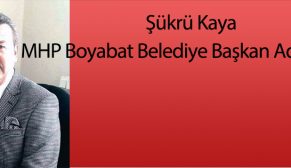 Şükrü Kaya MHP Boyabat Belediye Başkan Adayı Oldu