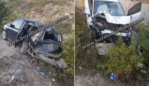 Sinop Yolunda Feci Kaza.. İki Araç Çarpıştı   (VİDEO)