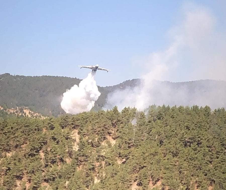 ORMAN YANGININA HAVADAN MÜDAHALE