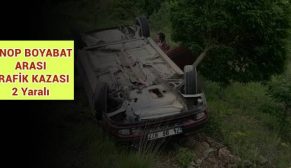 Sinop Boyabat Arası Trafik Kazası. 2 Yaralı
