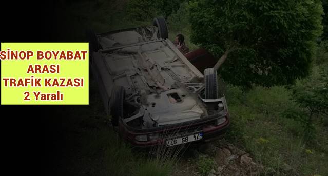 Sinop Boyabat Arası Trafik Kazası. 2 Yaralı