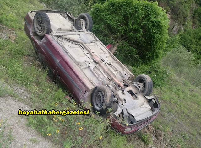25 Mayıs 2019 Boyabat’ta Sinop istikametine seyir halinde bulunan otomobil kontrolden çıkınca takla atarak ters durabildi. Olay yerine ambulanslar sevk edildi