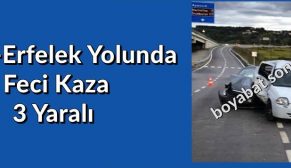 SİNOP ERFELEK YOLUNDA FECİ KAZA..3 YARALI