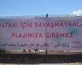 Sinop’ta Kale Yazısında Plaja Asılan Pankart