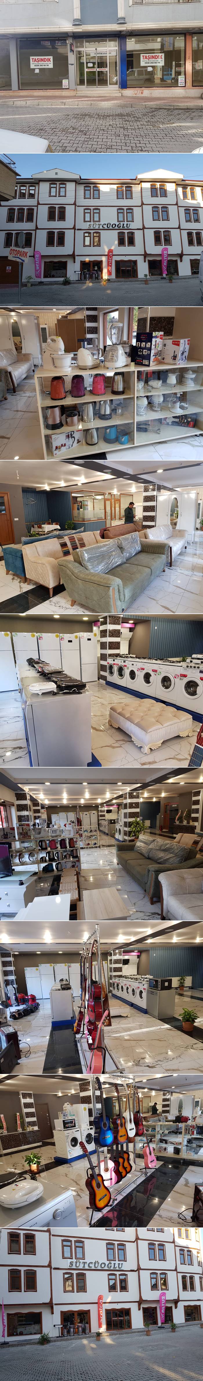 Sütçüoğlu Mobilya ve Beyaz Eşya Mağazası Yeni Yerinde