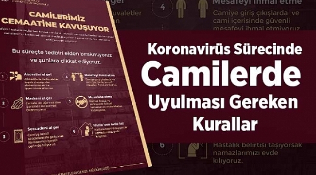 İLÇE MÜFTÜLÜĞÜNDEN CAMİ VE CUMA NAMAZI İLE İLGİLİ DUYURU